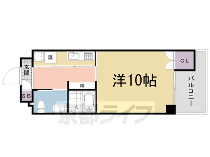 京阪電気鉄道鴨東線 出町柳駅 徒歩20分 3階建 築19年(1K/2階)の間取り写真