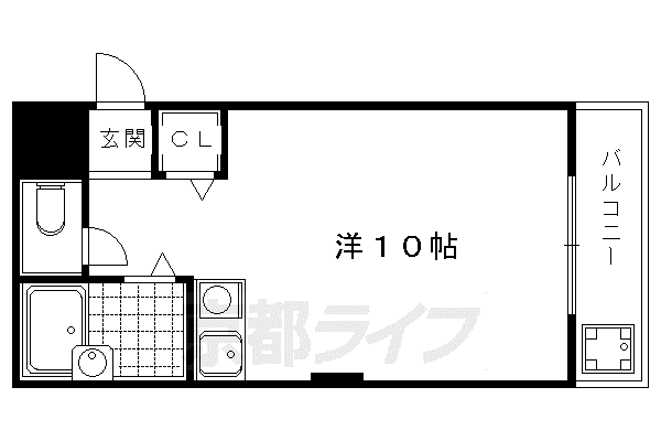 叡山電鉄 茶山・京都芸術大学駅 徒歩3分 4階建 築32年(ワンルーム/2階)の間取り写真