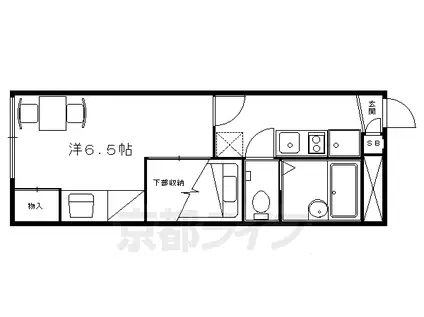 レオパレス茶山(1K/1階)の間取り写真