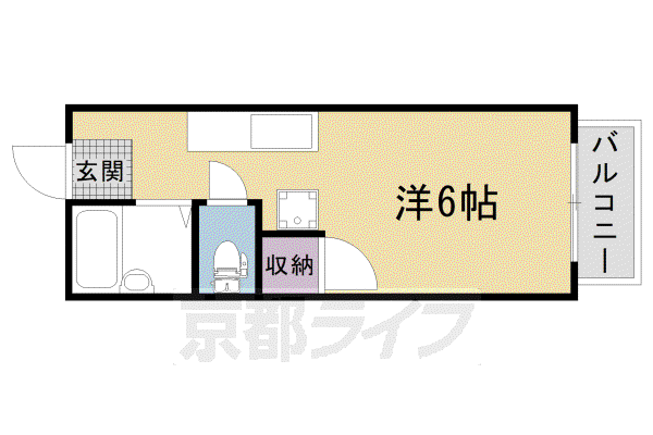 CHEZTOI(1K/1階)の間取り写真
