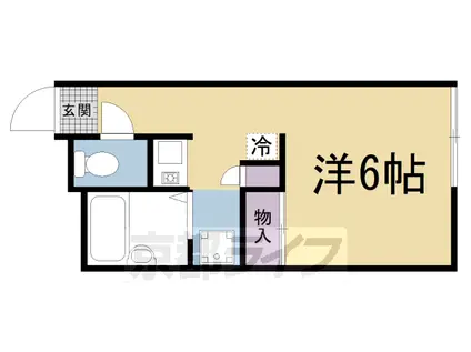 山陰本線 花園駅(京都) 徒歩10分 2階建 築26年(1K/2階)の間取り写真