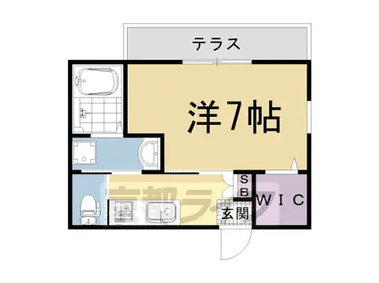 ブループラネット(1K/1階)の間取り写真