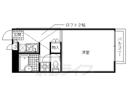 レオパレスたちばな(1K/1階)の間取り写真