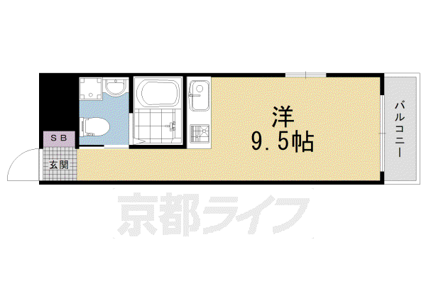 G-DESIGN京都西院(ワンルーム/2階)の間取り写真