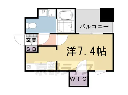 東海道本線 西大路駅 徒歩10分 10階建 築18年(1K/2階)の間取り写真