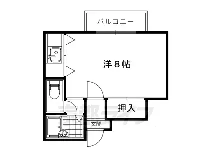 ハウス6(1K/2階)の間取り写真