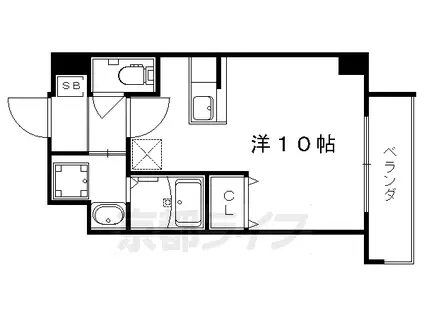 阪急電鉄京都線 西京極駅 徒歩10分 6階建 築16年(ワンルーム/1階)の間取り写真