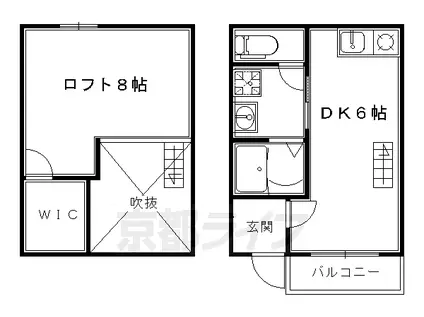 FOREST山崎(ワンルーム/3階)の間取り写真