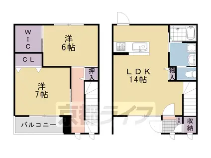 シャーメゾン沙羅(2LDK/1階)の間取り写真