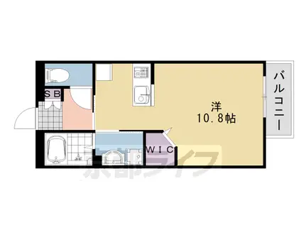 阪急電鉄嵐山線 上桂駅 徒歩21分 2階建 築18年(1K/2階)の間取り写真