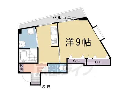 阪急電鉄京都線 洛西口駅 徒歩45分 4階建 築18年(1LDK/3階)の間取り写真