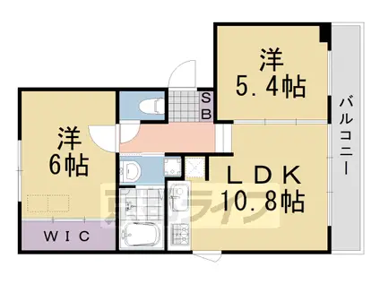 阪急電鉄京都線 桂駅 徒歩15分 3階建 築17年(2LDK/3階)の間取り写真