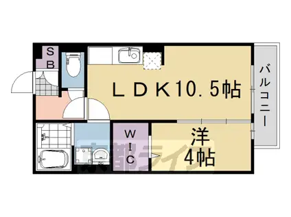 阪急電鉄京都線 桂駅 徒歩15分 2階建 築17年(1LDK/2階)の間取り写真