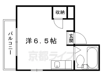 ツインズマンション馬堀(ワンルーム/2階)の間取り写真