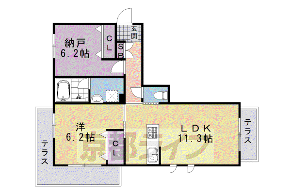 シャーメゾン LA VIE(1SLDK/3階)の間取り写真