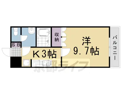 ラ・メゾン・アンジュ(1K/1階)の間取り写真