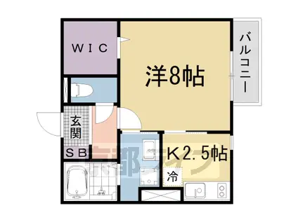 エスペランサ萱野(1K/1階)の間取り写真