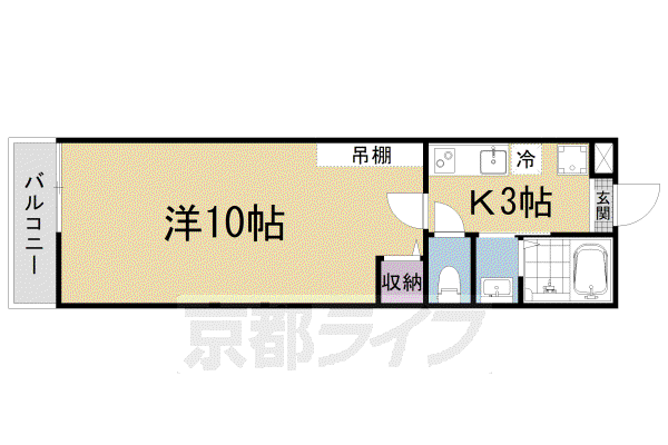 アークリード大津中央(1K/1階)の間取り写真