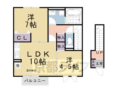 クレインハウス(2LDK/2階)の間取り写真