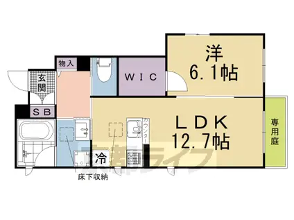 ロッジ今出川(1LDK/1階)の間取り写真