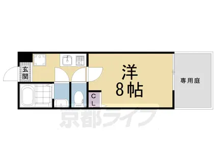 京都市烏丸線 今出川駅 徒歩18分 3階建 築4年(1K/1階)の間取り写真