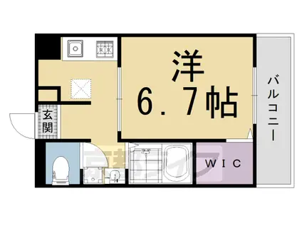 京都市烏丸線 鞍馬口駅 徒歩4分 2階建 築16年(1K/1階)の間取り写真