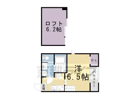 京阪電気鉄道京阪線 藤森駅 徒歩8分 2階建 築4年(1K/1階)の間取り写真