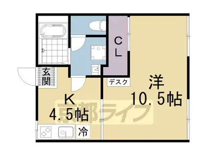 ベルドールZEZE(1K/1階)の間取り写真