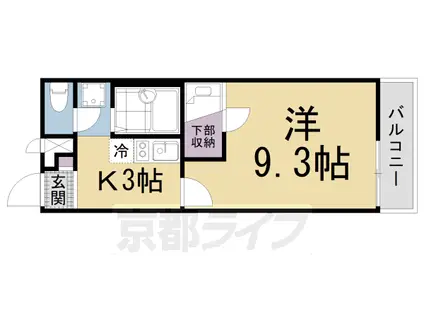 ペルーラ春風(1K/3階)の間取り写真