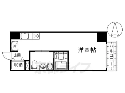モコビル(1K/2階)の間取り写真
