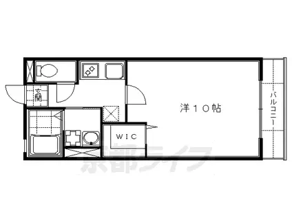 京阪電気鉄道京阪線 伏見稲荷駅 徒歩4分 2階建 築19年(1K/2階)の間取り写真