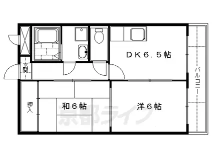 デルエスト(2DK/2階)の間取り写真