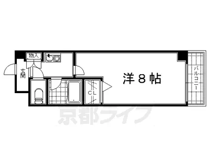 エクシードⅢ(1K/3階)の間取り写真