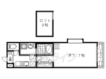 京阪電気鉄道京阪線 龍谷大前深草駅 徒歩9分 5階建 築16年(1K/5階)の間取り写真