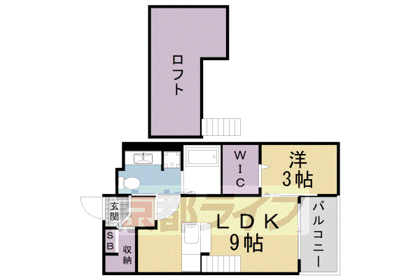 京阪電気鉄道京阪線 伏見桃山駅 徒歩27分 2階建 築16年(1LDK/2階)の間取り写真