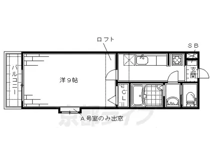 京阪電気鉄道京阪線 藤森駅 徒歩9分 4階建 築16年(1K/4階)の間取り写真