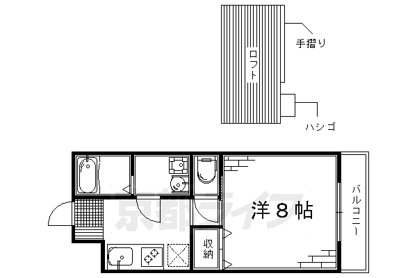 パルティール10(1K/2階)の間取り写真