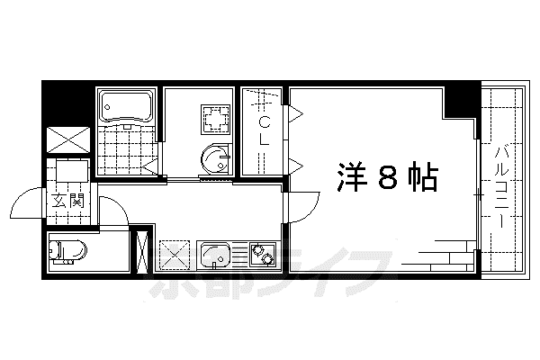 近鉄京都線 伏見駅(京都) 徒歩11分 3階建 築15年(1K/3階)の間取り写真