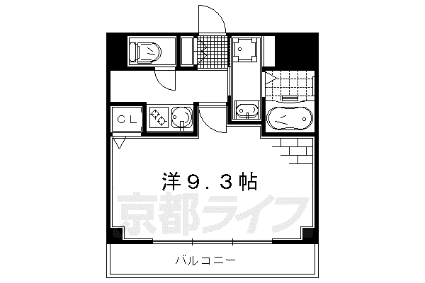京阪電気鉄道京阪線 藤森駅 徒歩5分 3階建 築13年(1K/1階)の間取り写真