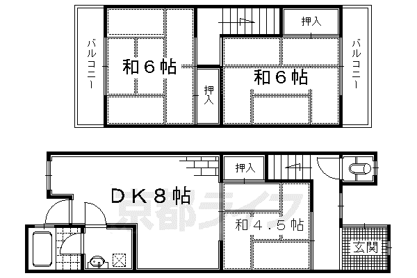 京阪電気鉄道京阪線 中書島駅 徒歩12分 2階建 築59年