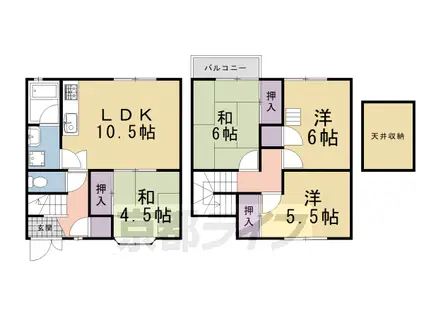 京福北野線 北野白梅町駅 徒歩7分 2階建 築30年(4LDK)の間取り写真