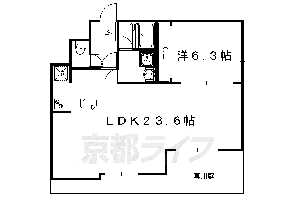 BELCASA(1LDK/1階)の間取り写真