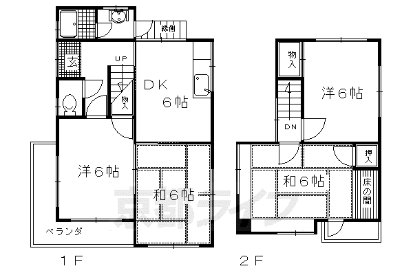 京都市烏丸線 鞍馬口駅 徒歩6分 2階建 築48年(4DK)の間取り写真