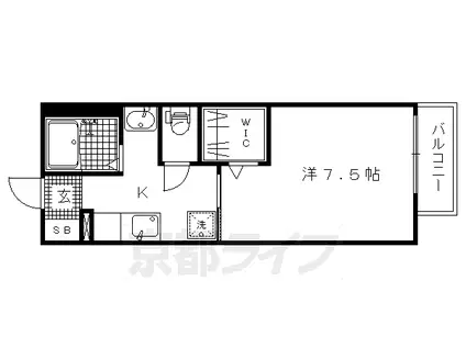 カーサラコルタ(1K/2階)の間取り写真