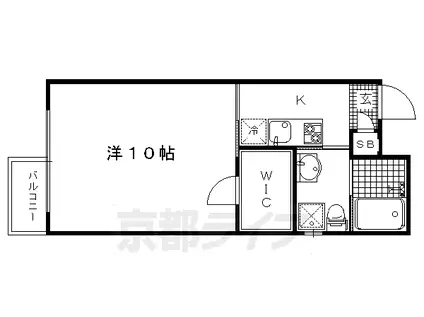 京阪電気鉄道鴨東線 出町柳駅 徒歩5分 4階建 築16年(1K/1階)の間取り写真