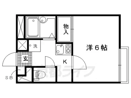 レオパレス西陣(1K/2階)の間取り写真