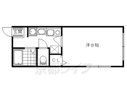 T´Sコート(1K/5階)の間取り写真