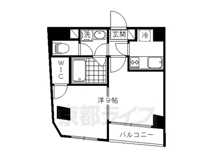 ウインドベル北大路(1K/6階)の間取り写真
