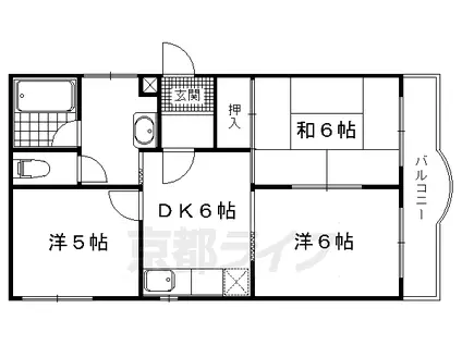 CENISIENTA北山(3DK/2階)の間取り写真