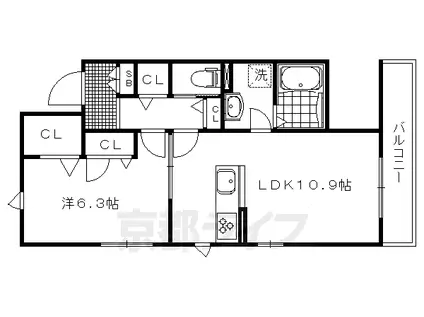 シャーメゾン睦(1LDK/1階)の間取り写真